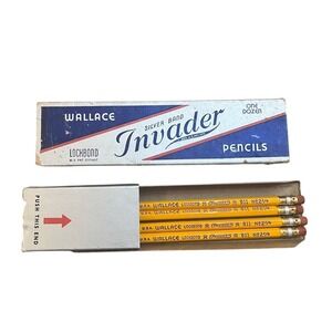 Wallace Lockbond Invader 511 Pencils – Vintage Box‎ No. 2½/4 Made in USA